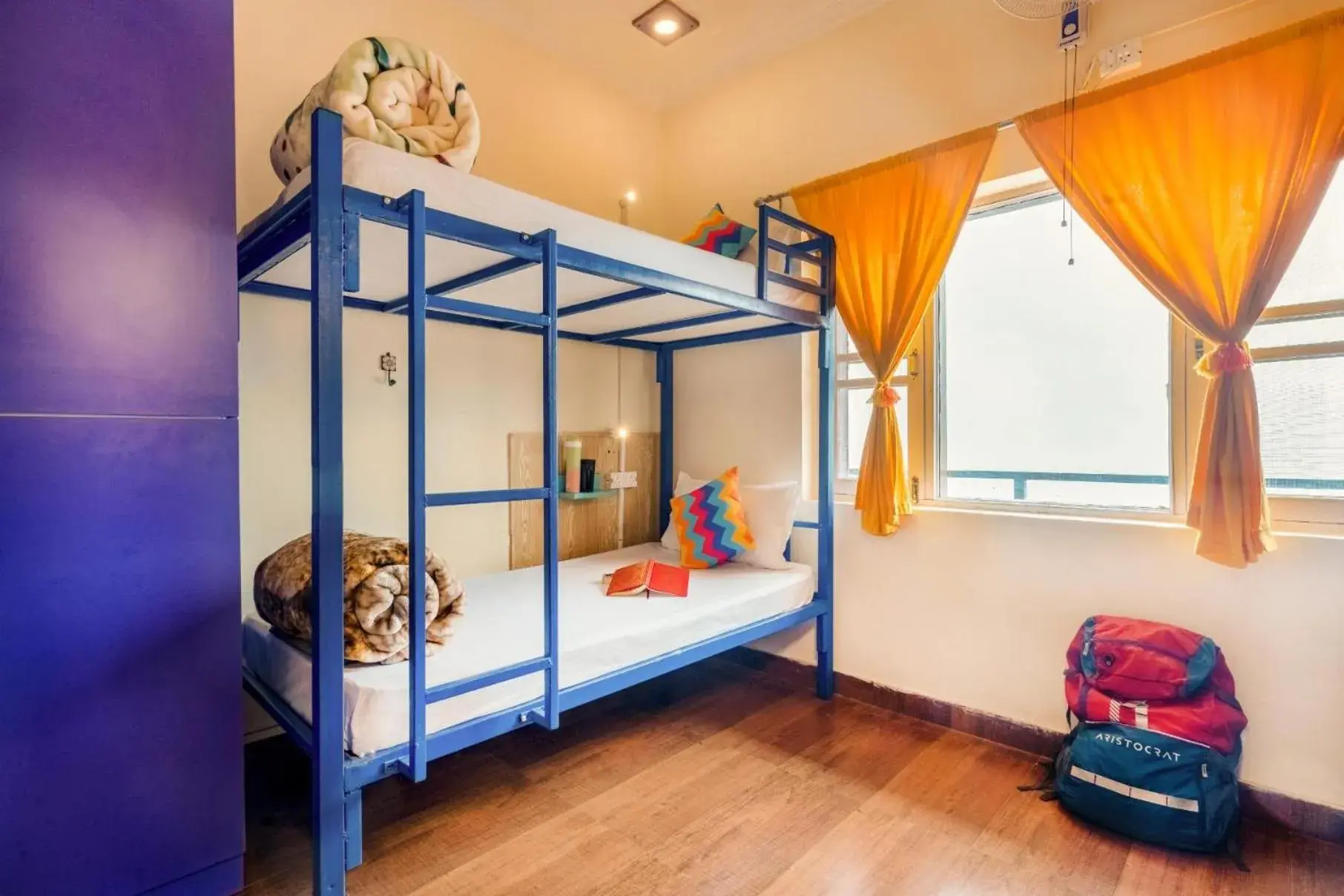 Bed in 6 Bed Mixed Dormitory Room with Ensuite Bathroom in goSTOPS Mussoorie, Library Road Bed in 6 Bed Mixed Dormitory Room with Ensuite Bathroom in goSTOPS Mussoorie, Library Road