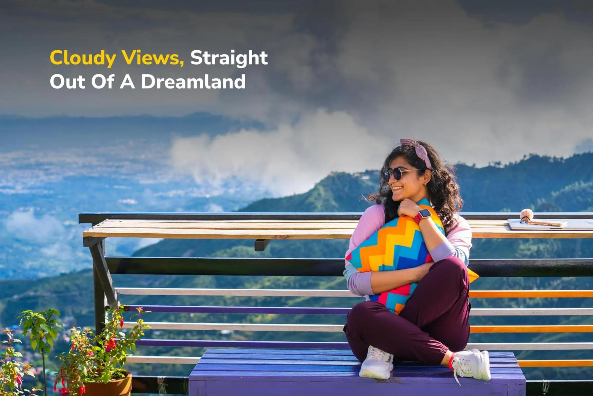 View (from property/room) in goSTOPS Mussoorie, Library Road