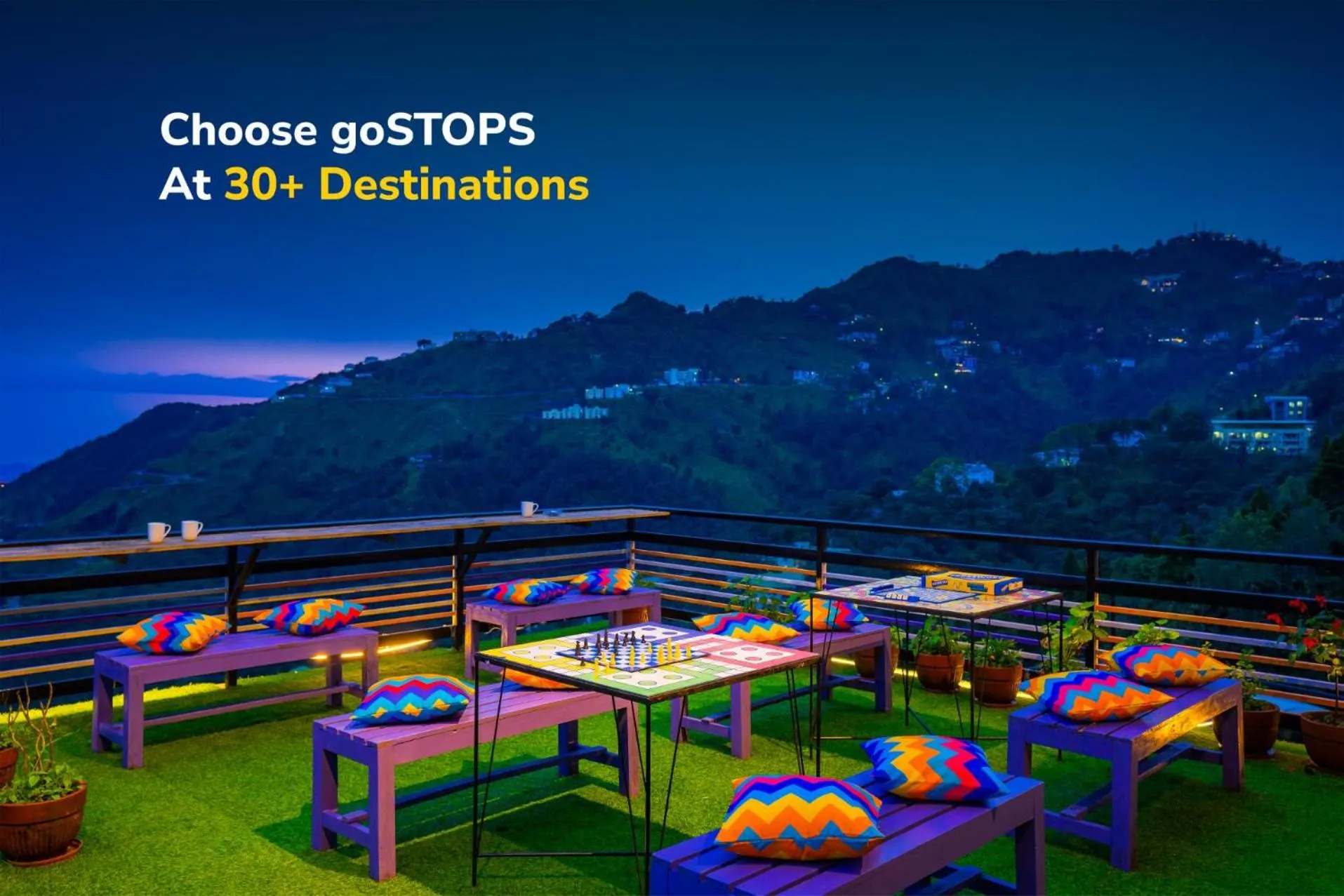 View (from property/room) in goSTOPS Mussoorie, Library Road