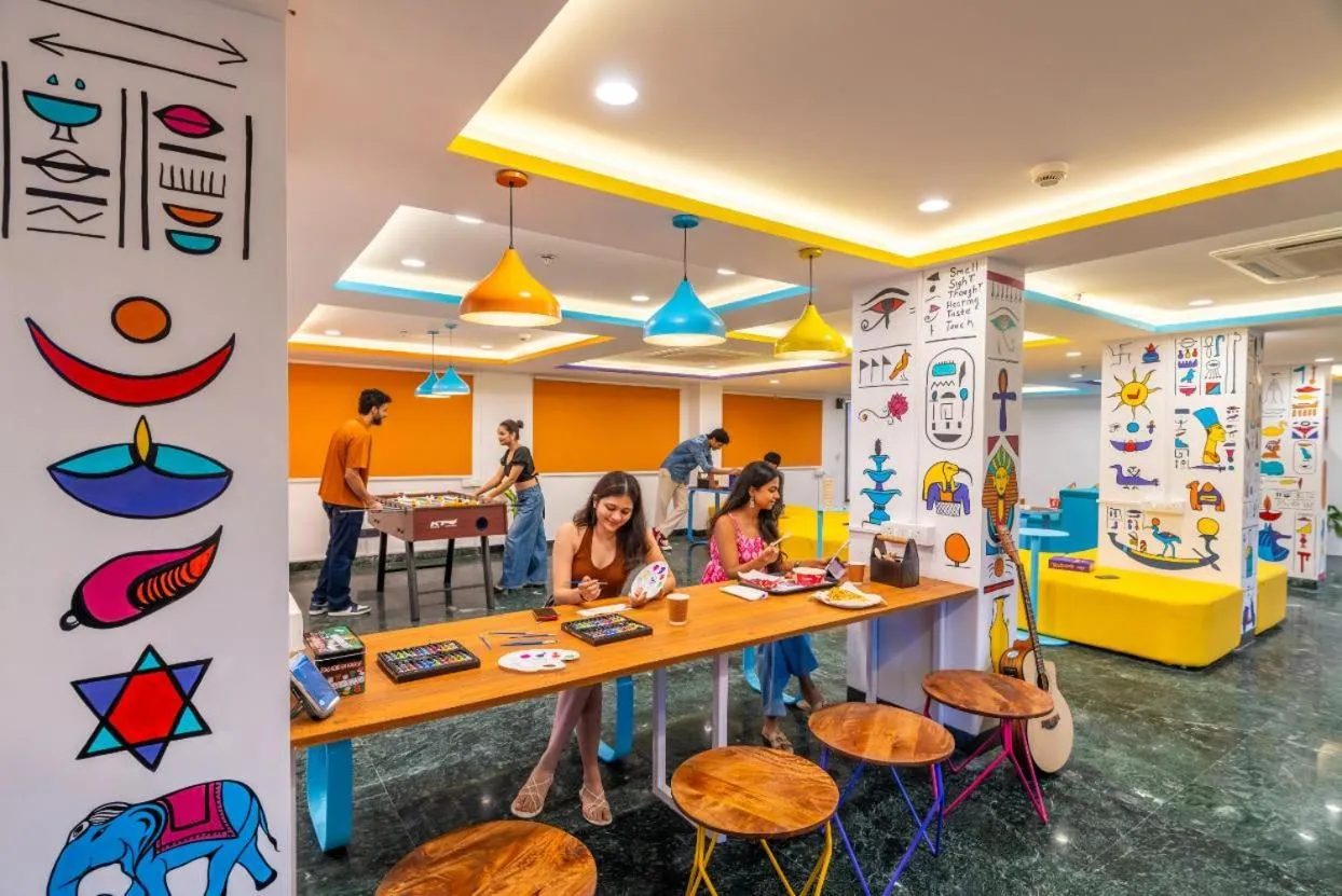 Seating area in goSTOPS Mussoorie, Library Road