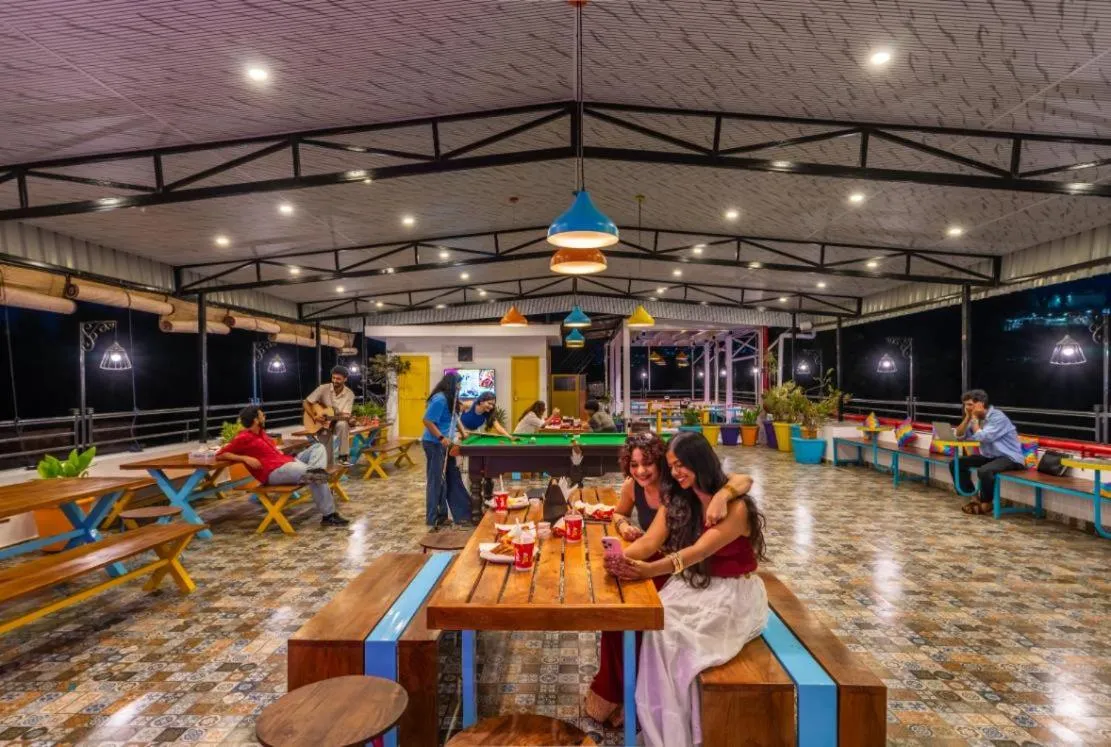 Seating area in goSTOPS Mussoorie, Library Road