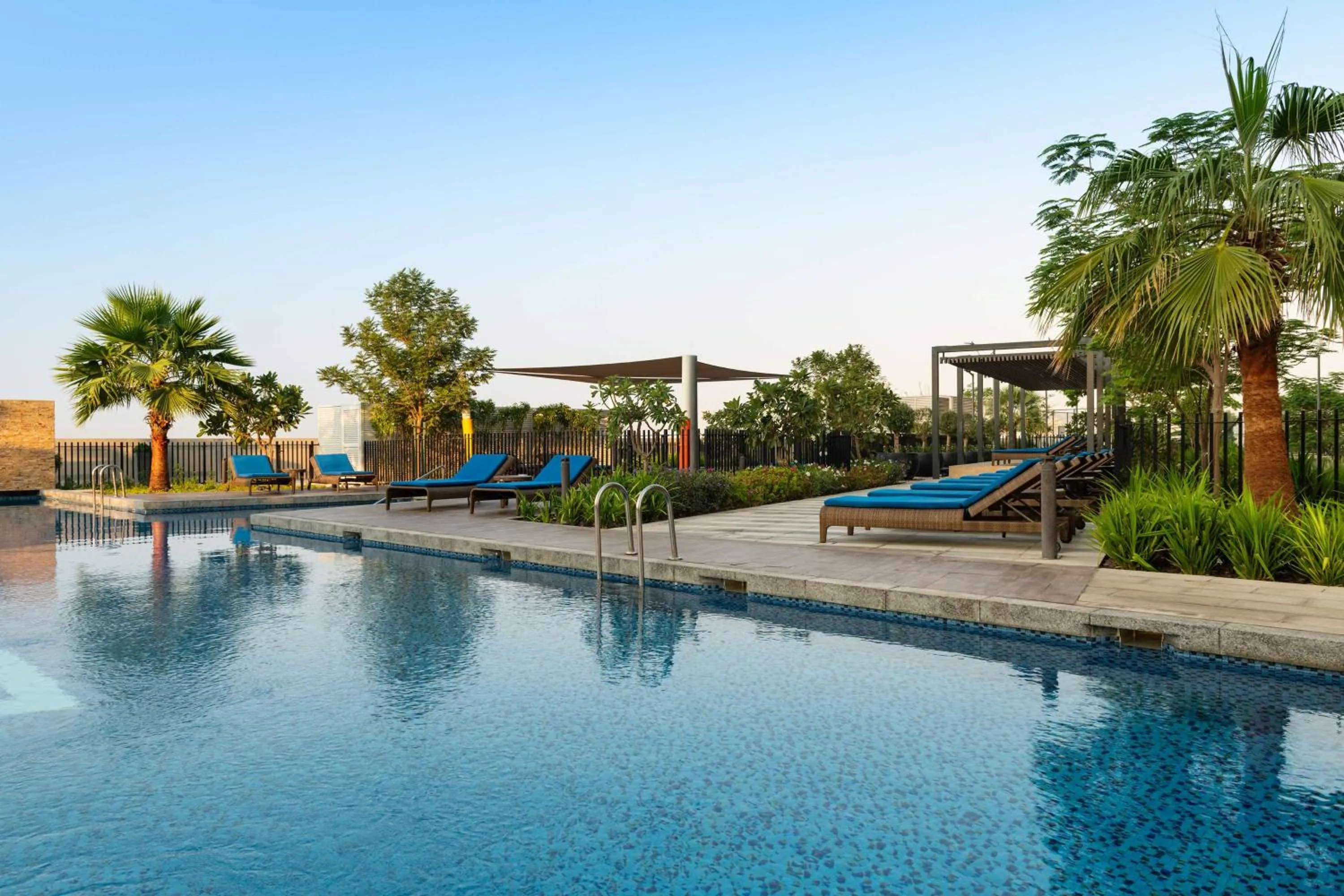 Pool view in Radisson Dubai Damac Hills