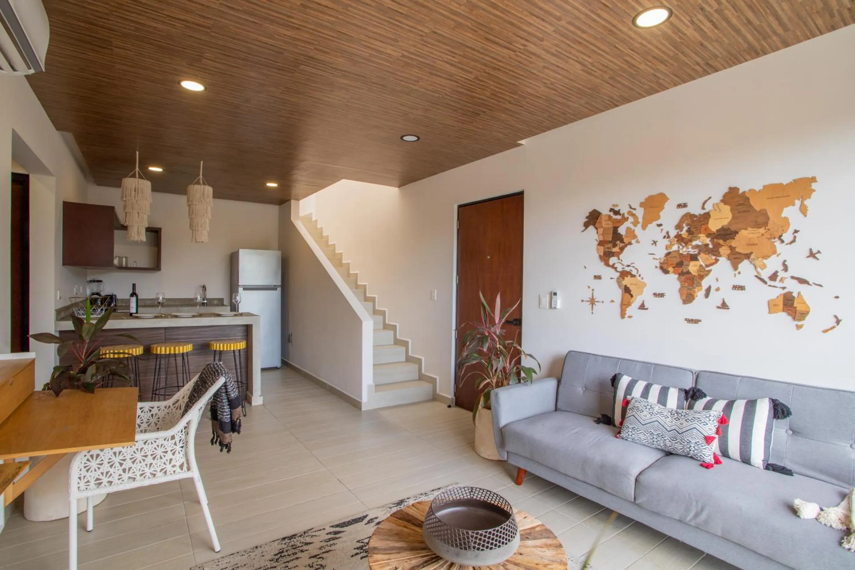 Living room in Macondo Tulum