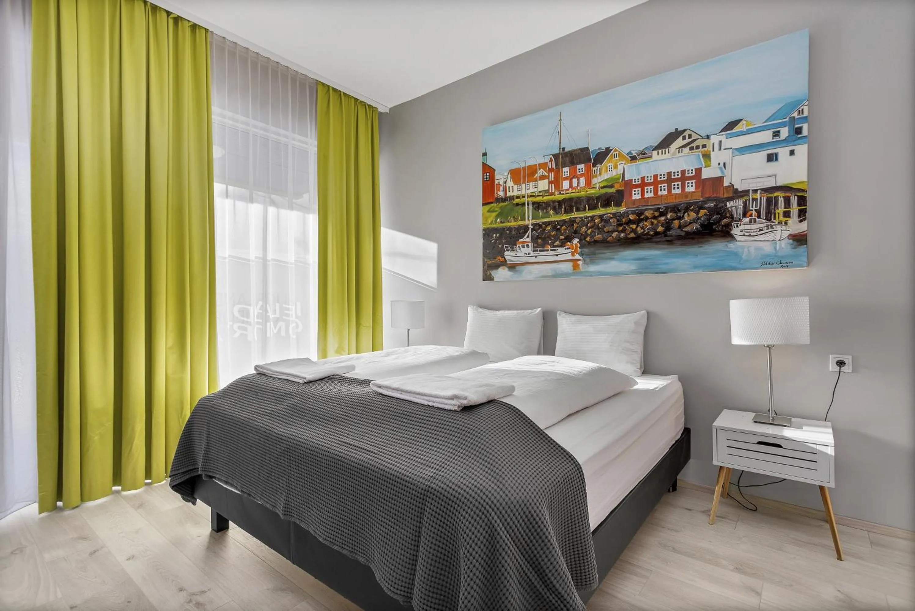 Bed in Iceland Comfort Apartments by Heimaleiga