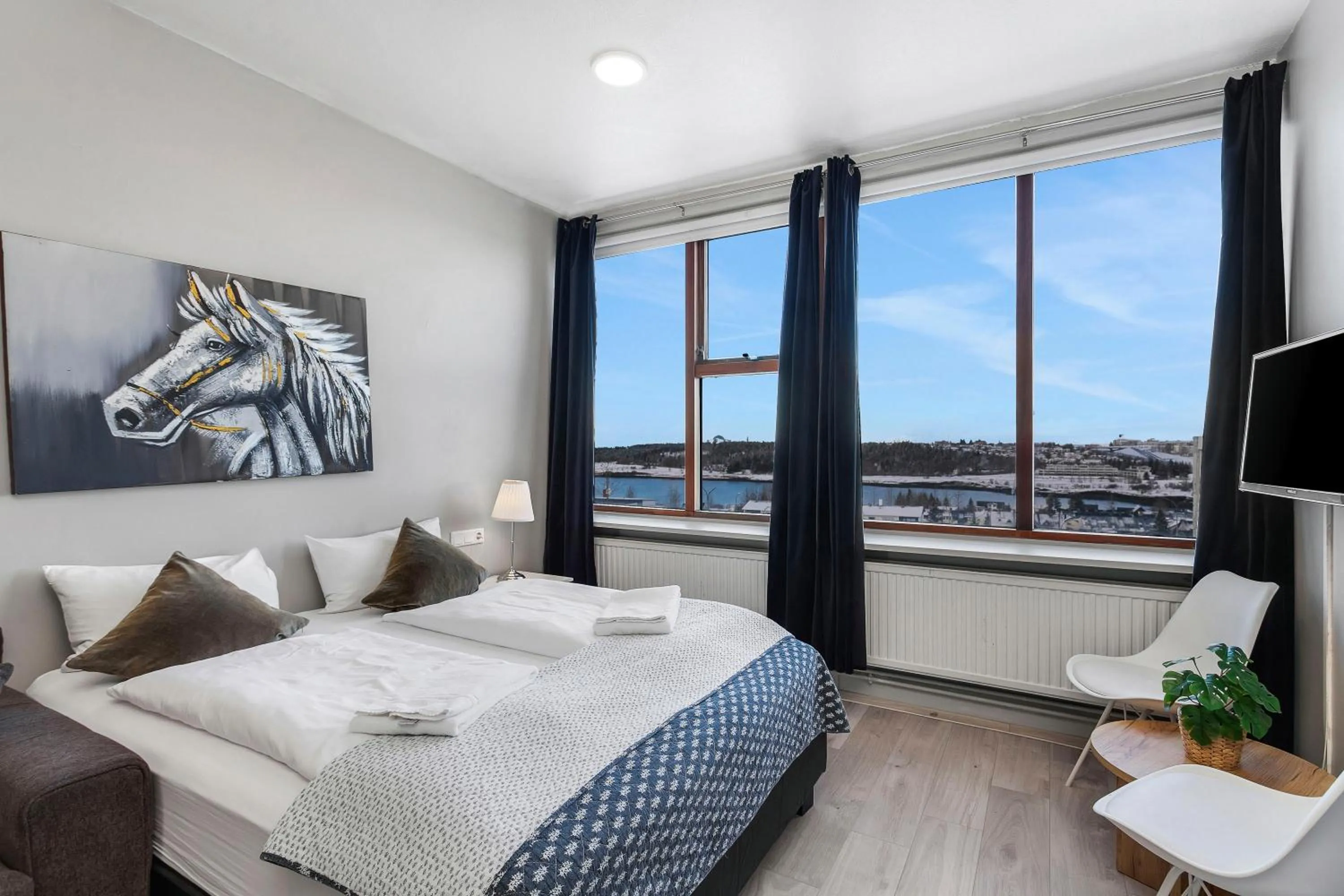 Bed in Iceland Comfort Apartments by Heimaleiga