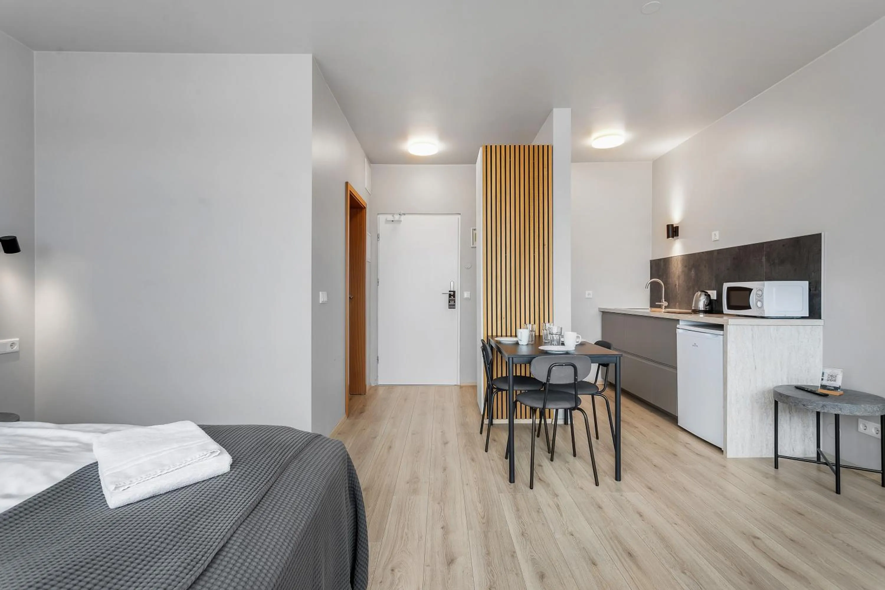 Facade/entrance, Bed in Iceland Comfort Apartments by Heimaleiga