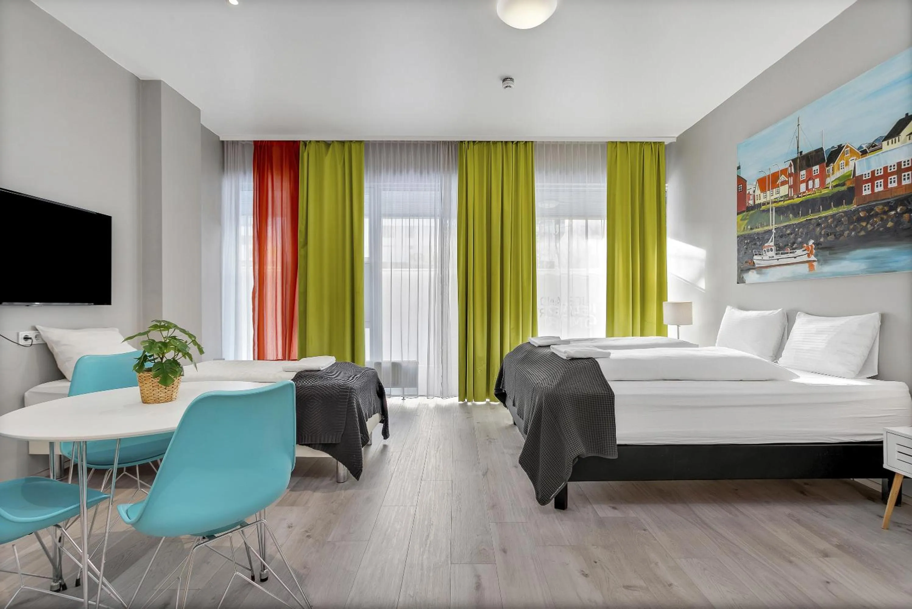 Bed in Iceland Comfort Apartments by Heimaleiga