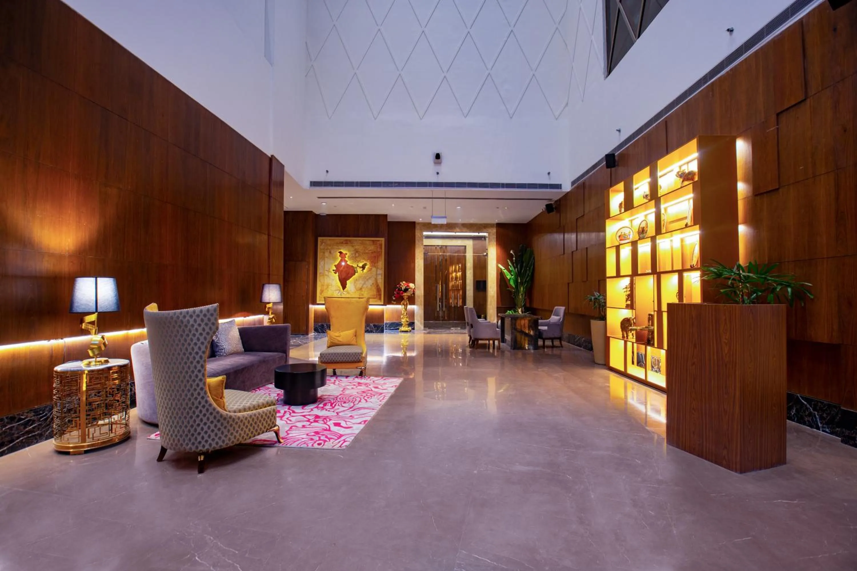 Lobby or reception in The Gaurs Sarovar Premiere