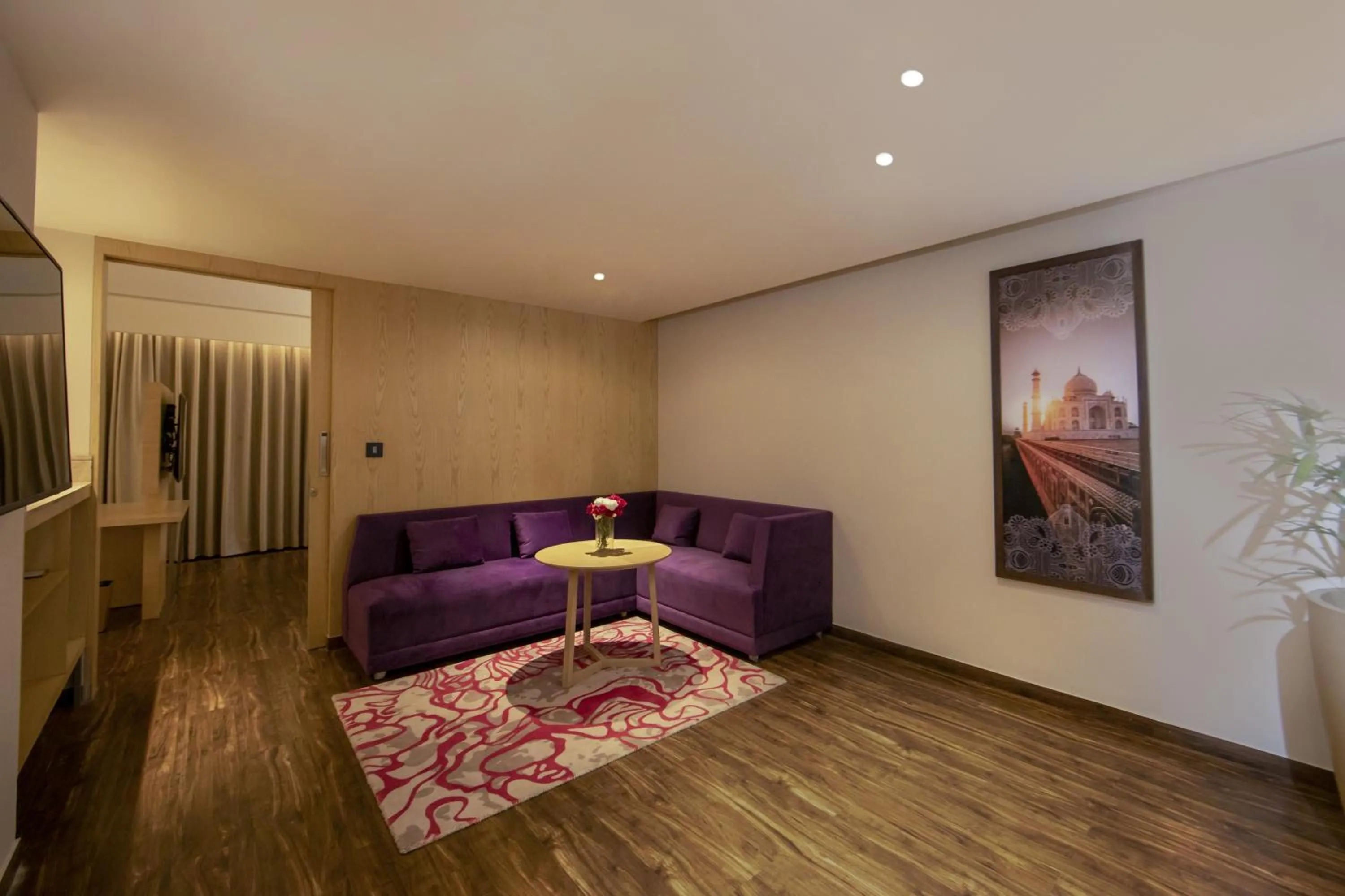 Living room in The Gaurs Sarovar Premiere