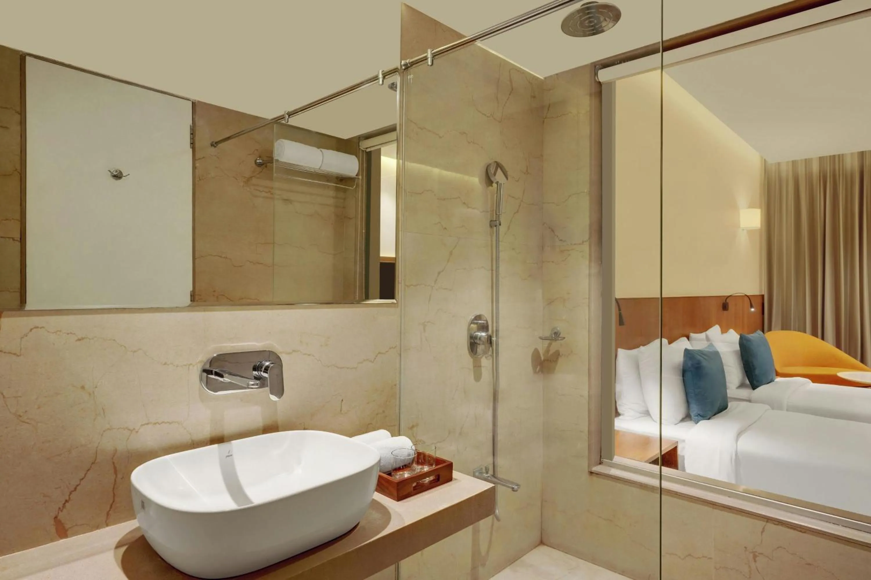 Bathroom, Bed in The Fern Residency, Jamnagar, Series by Marriott