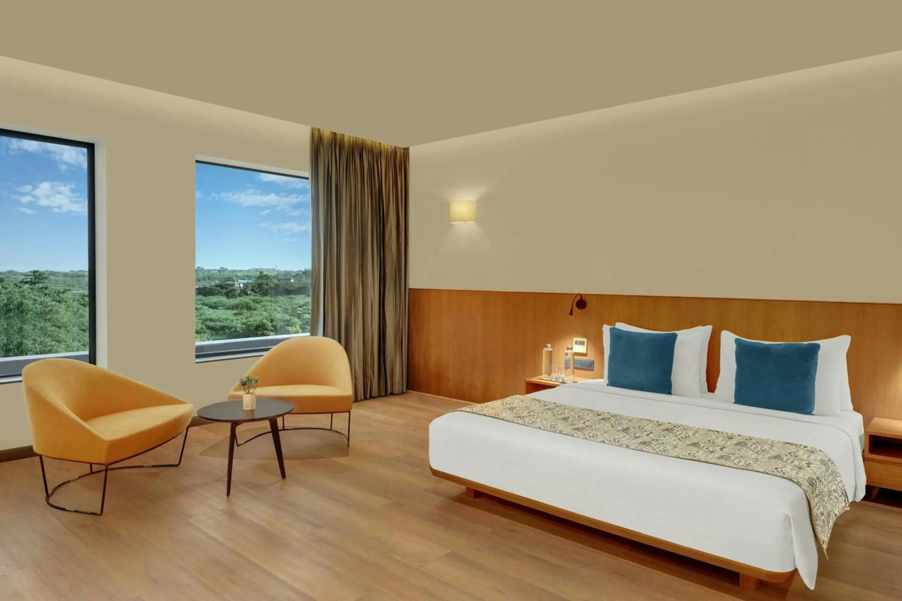 Photo of the whole room, Bed in The Fern Residency, Jamnagar, Series by Marriott