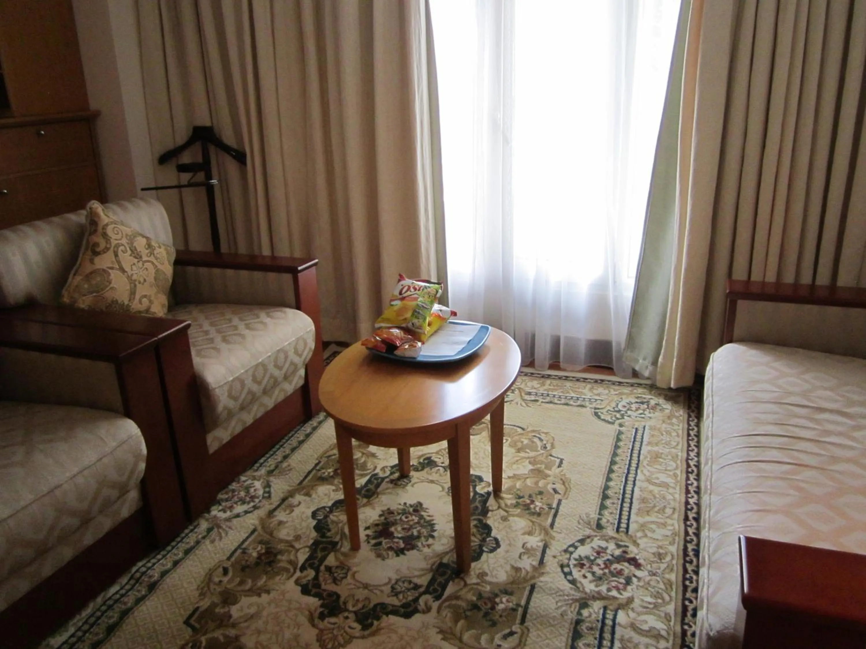 Seating area in First Hotel