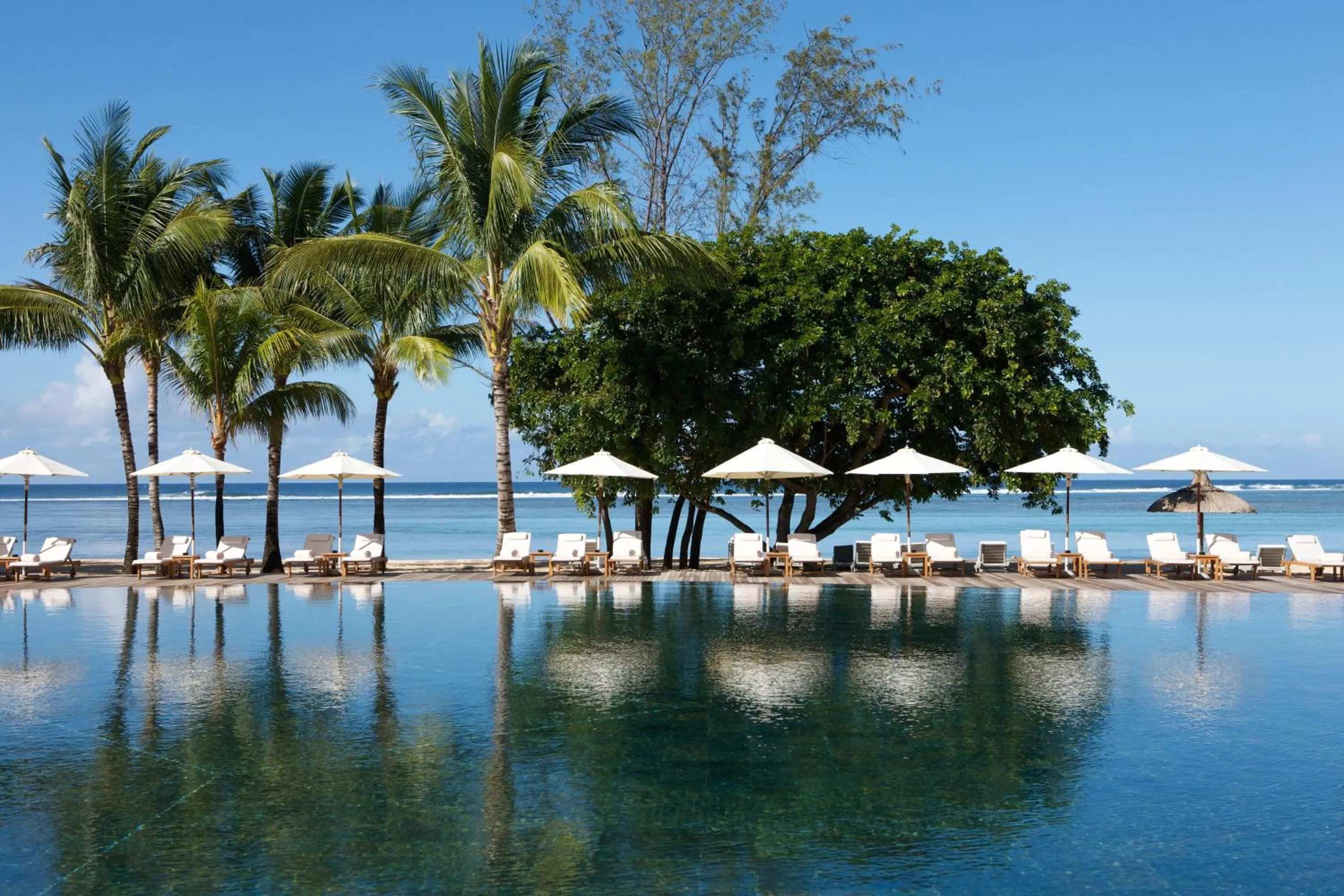 Pool view in Outrigger Mauritius Beach Resort