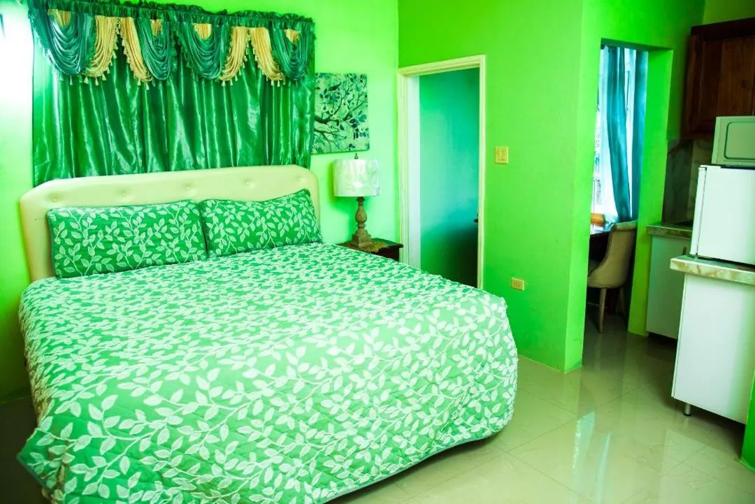 Bed in Dela de-Rose Guest House Negril Jamaica