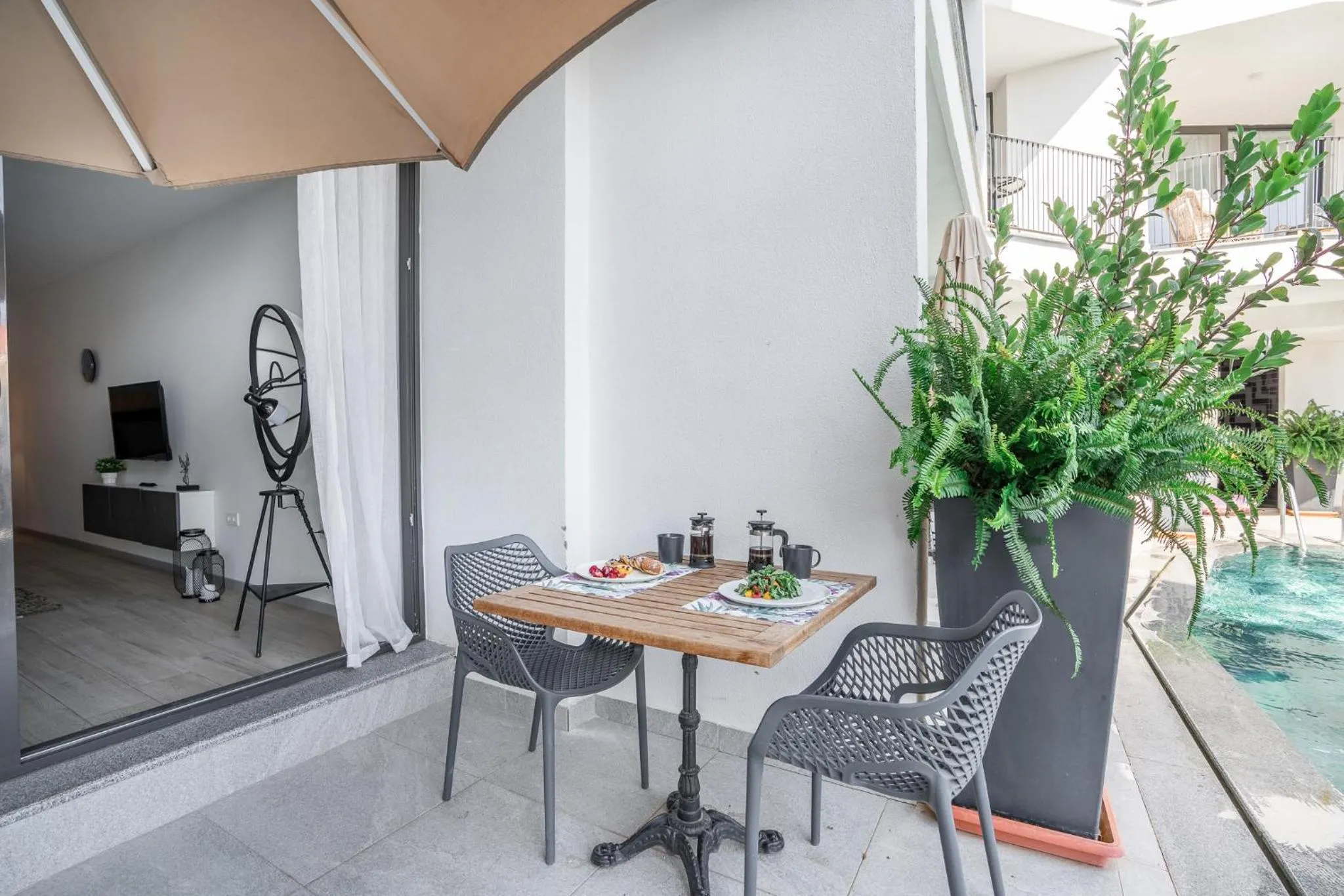 Pool view in Payava Hotel by True Blue