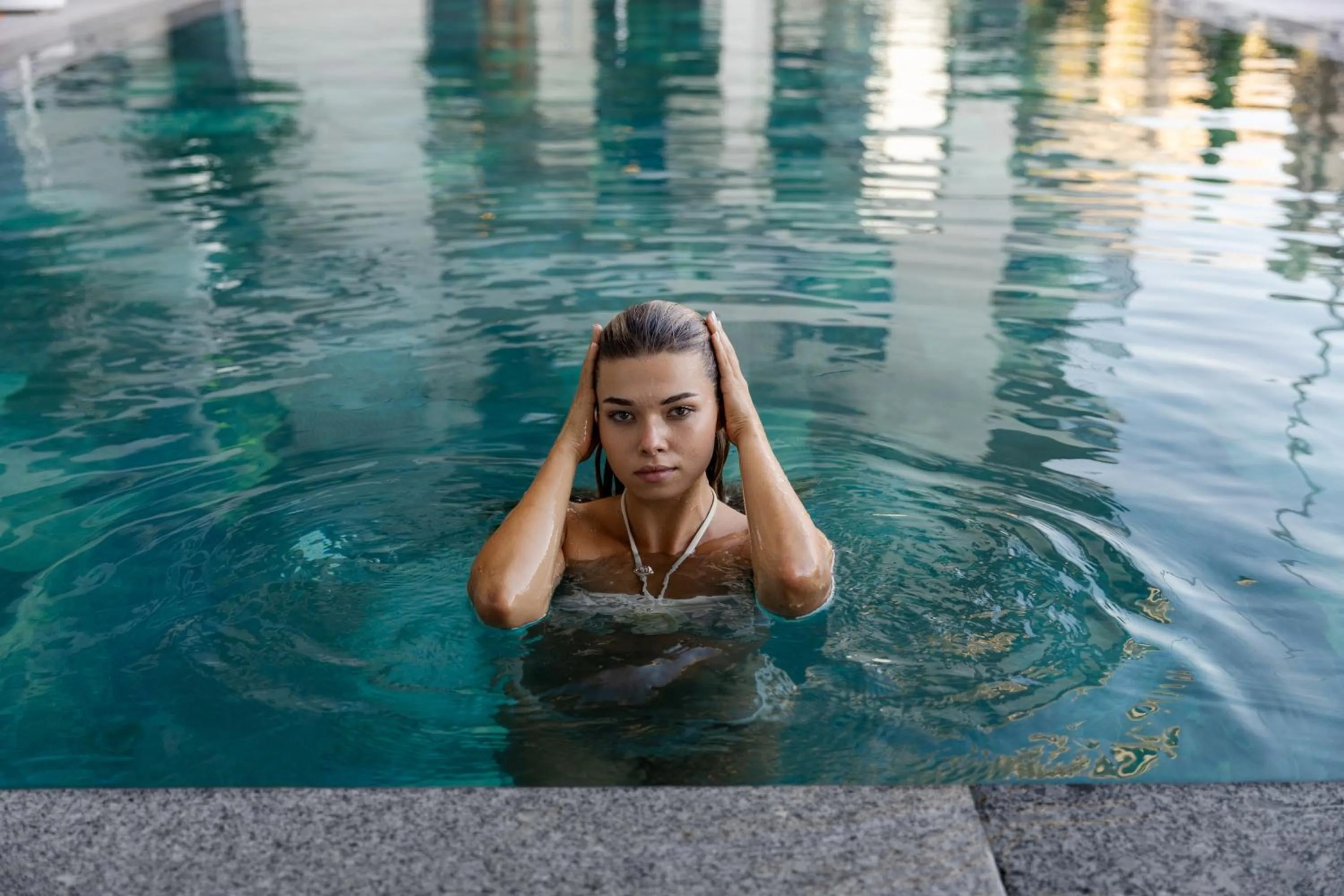 Pool view in Payava Hotel by True Blue