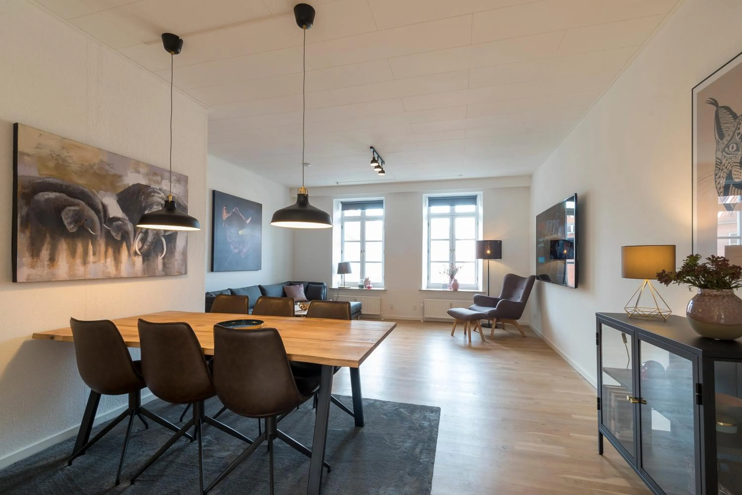 Seating area in City Center Penthouse