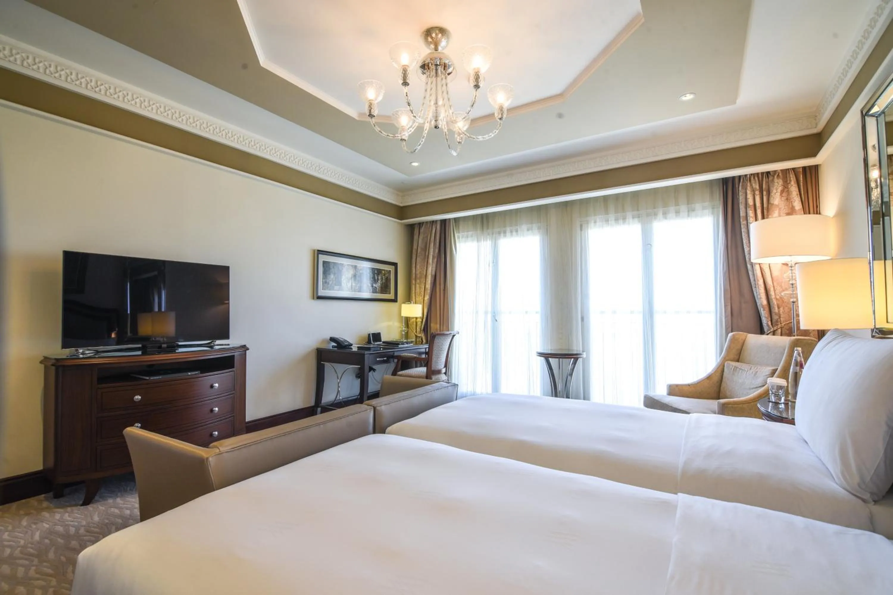 Coffee/tea facilities, Bed in Waldorf Astoria Jerusalem