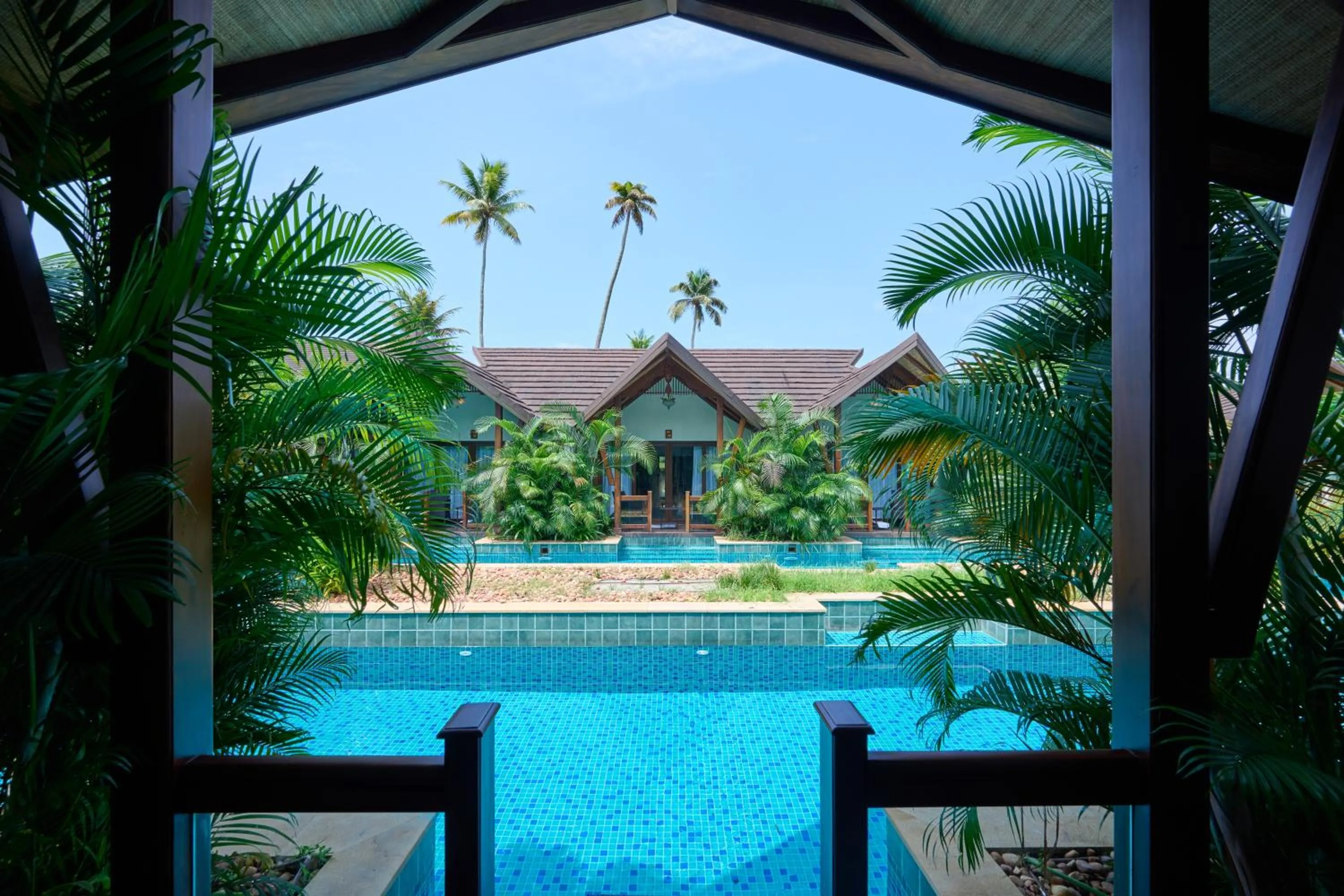 Pool view in Gokulam Grand Resort & Spa, Kumarakom