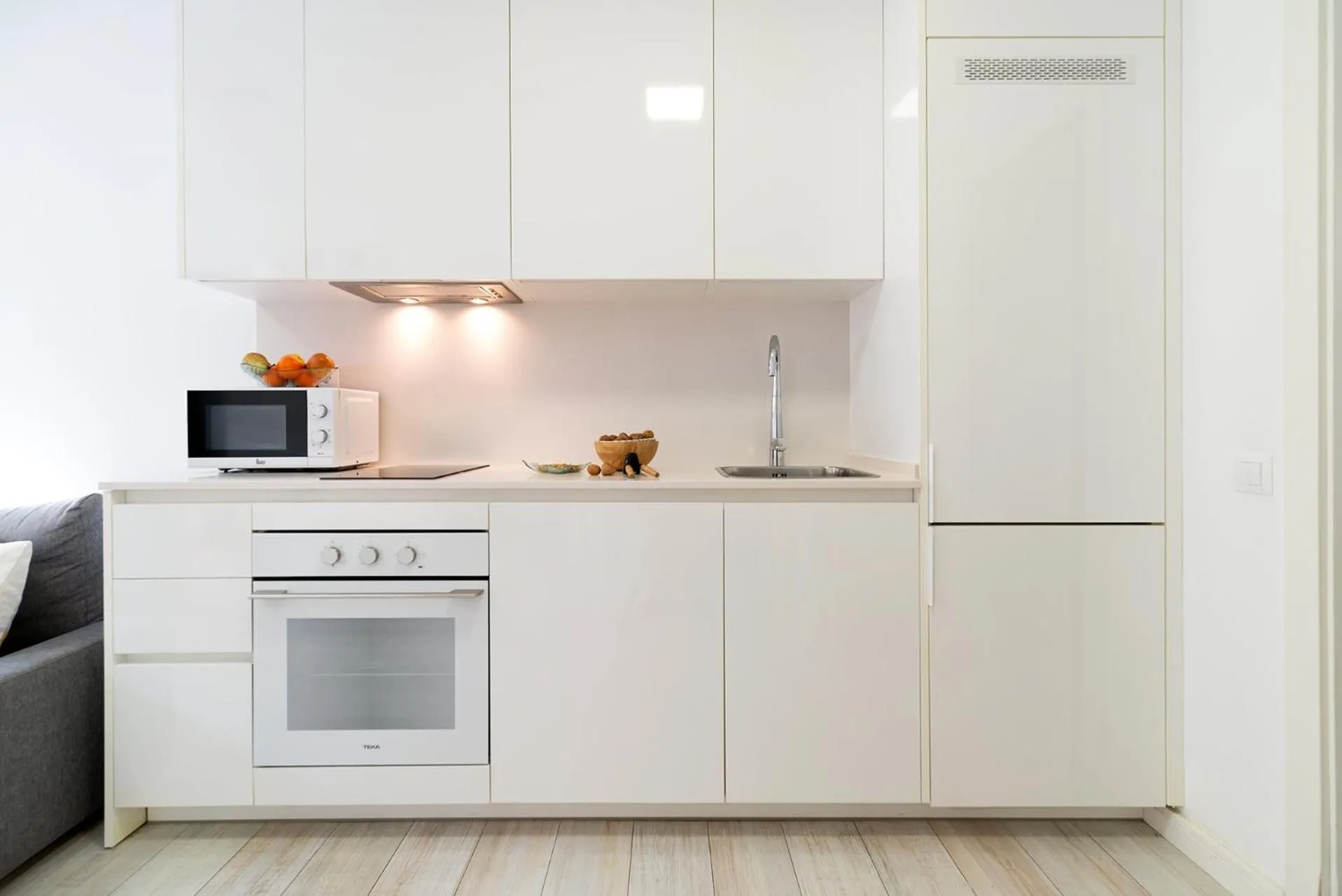 Kitchen or kitchenette in Castell Beach Aparthotel