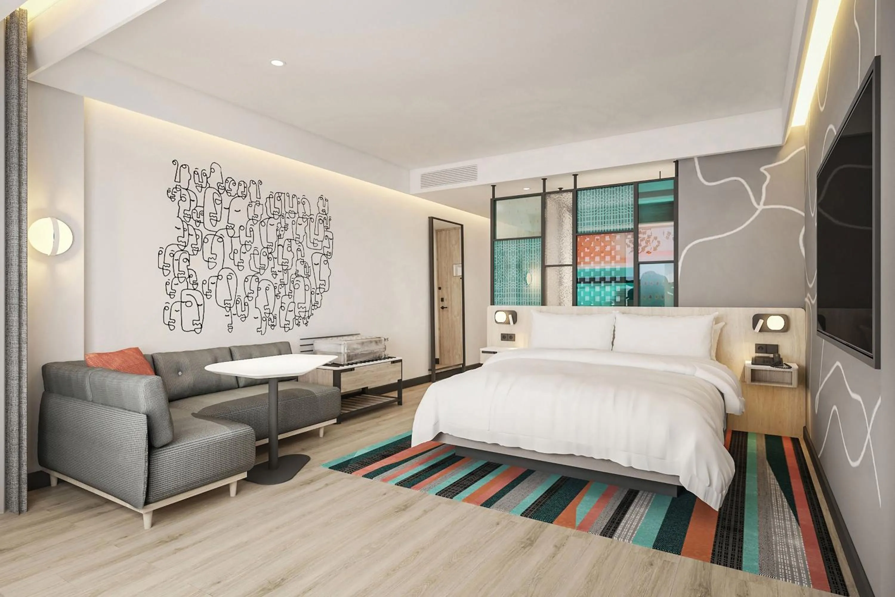 Photo of the whole room, Bed in Aloft Bali Kuta at Beachwalk
