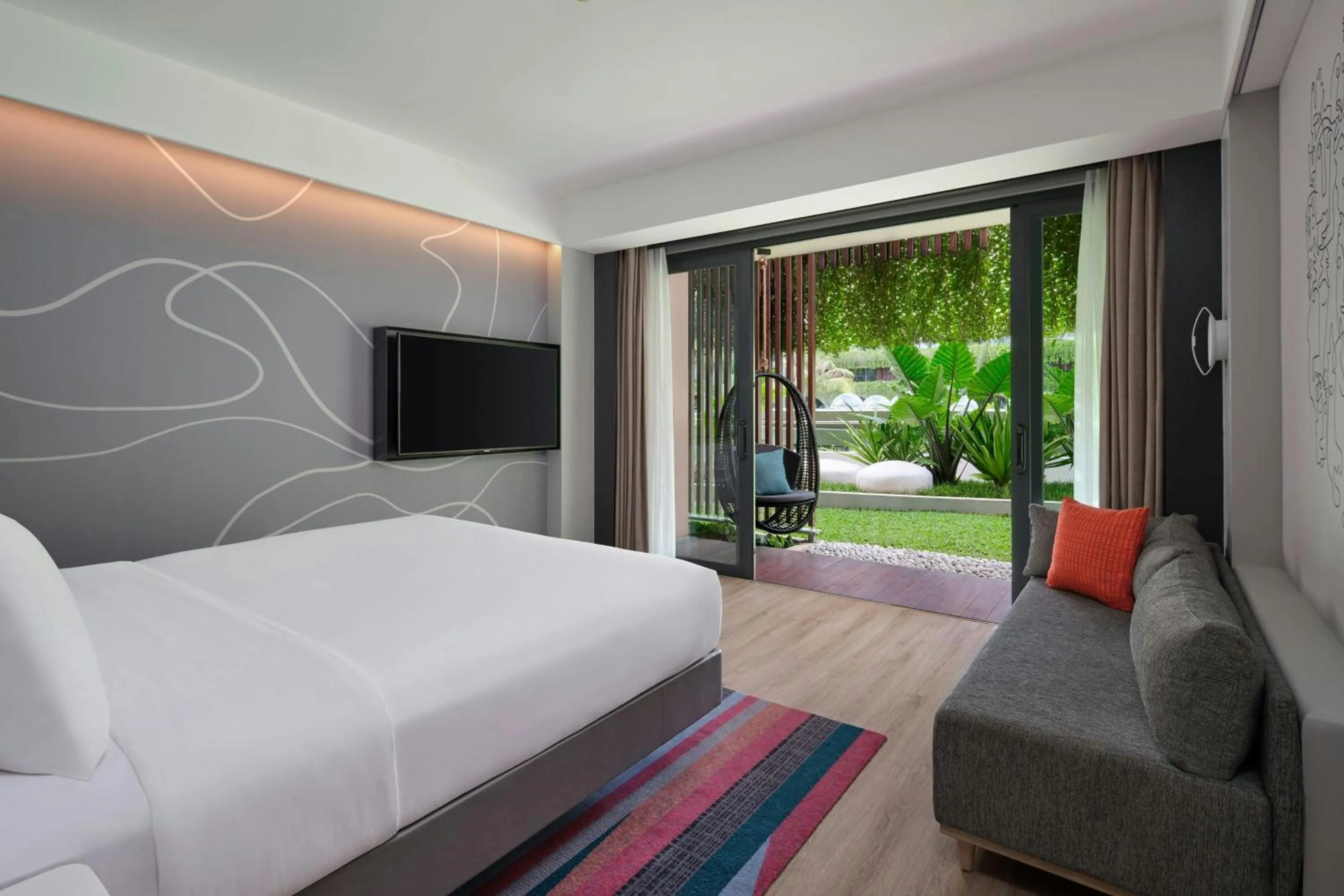 Photo of the whole room, Bed in Aloft Bali Kuta at Beachwalk