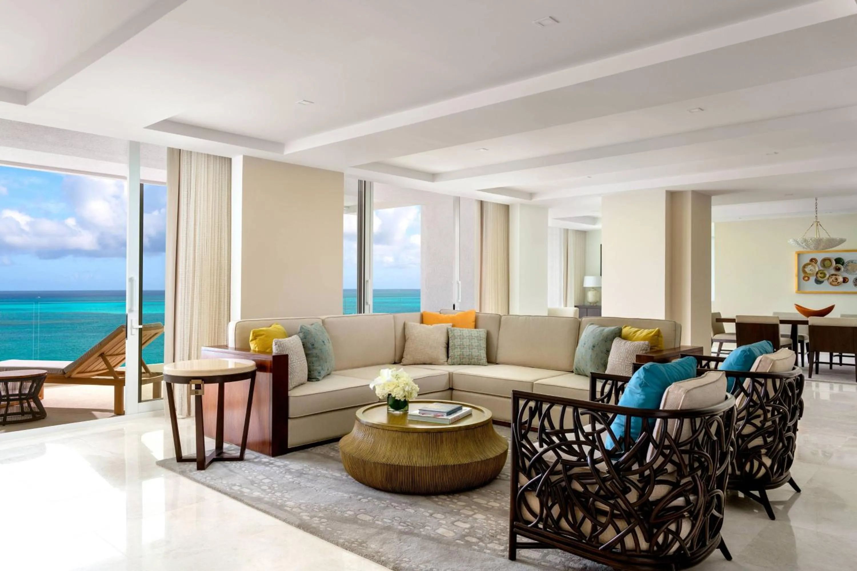 Living room in The Ritz-Carlton, Turks & Caicos