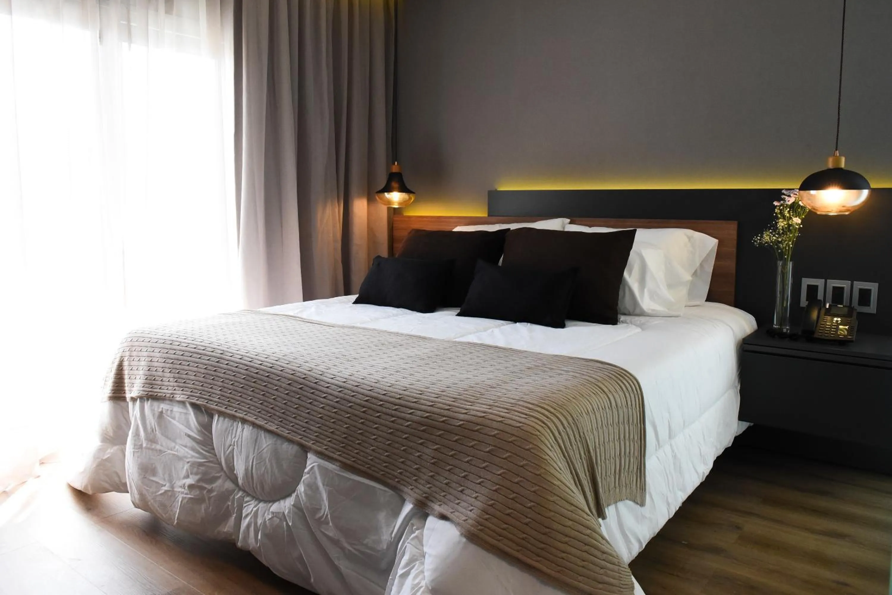 Bed in Hotel Soho Suites