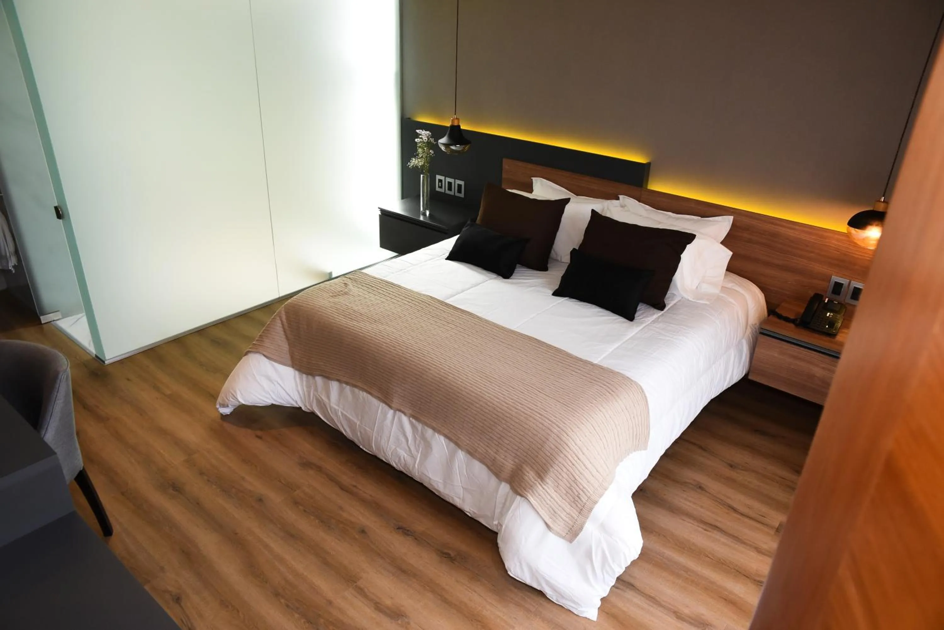 Bed in Hotel Soho Suites