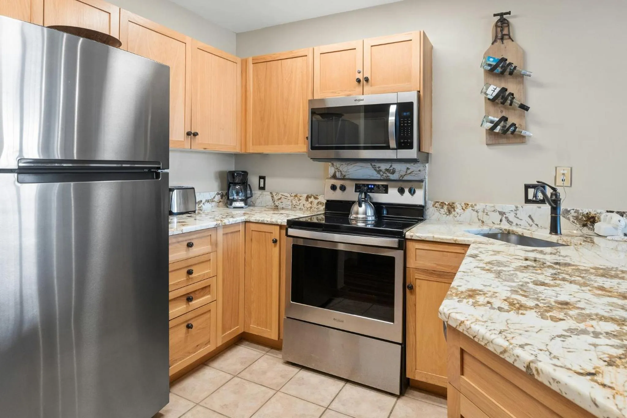 Communal kitchen in River Run Village by Vail Resorts
