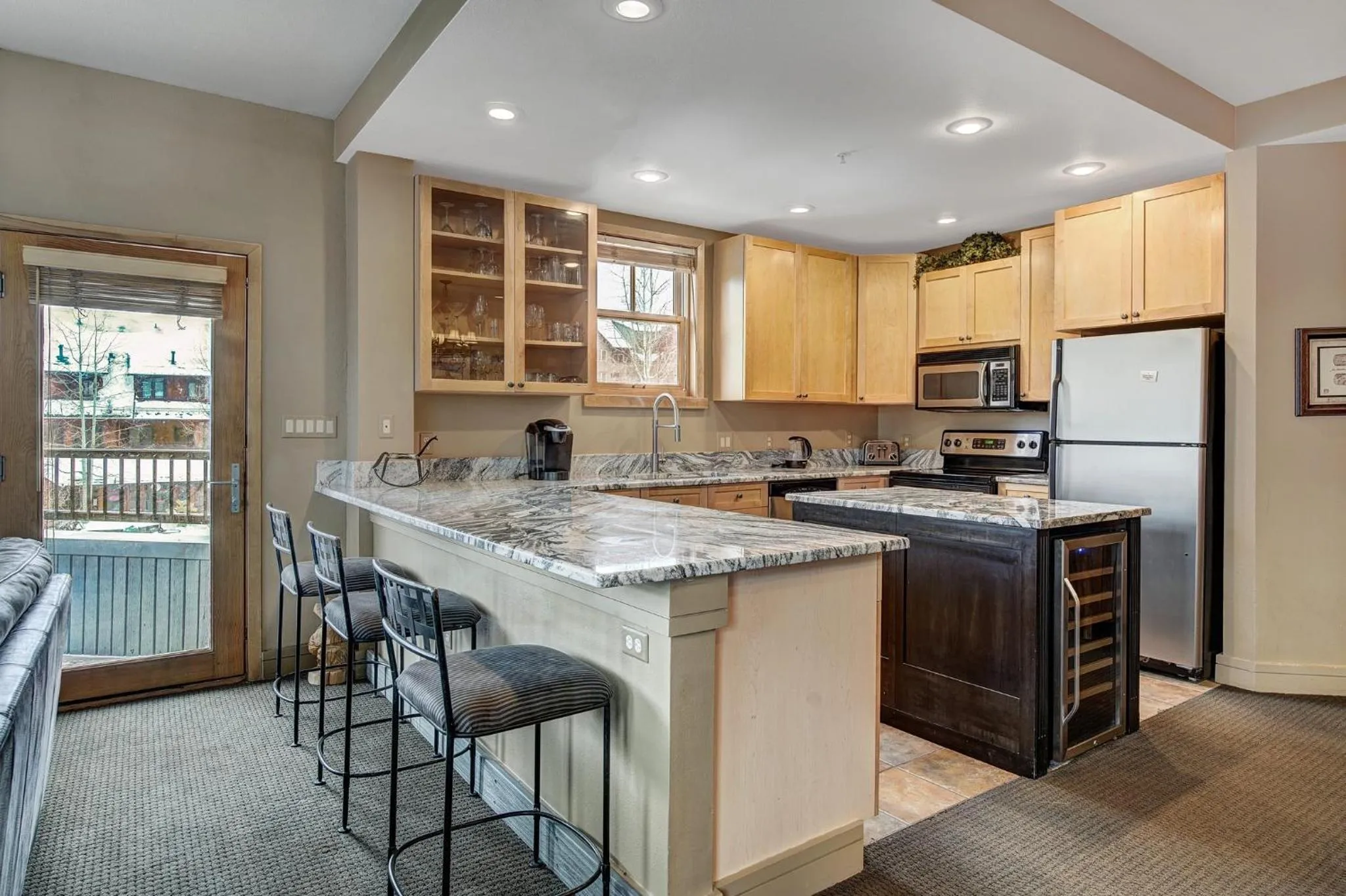 Communal kitchen in River Run Village by Vail Resorts
