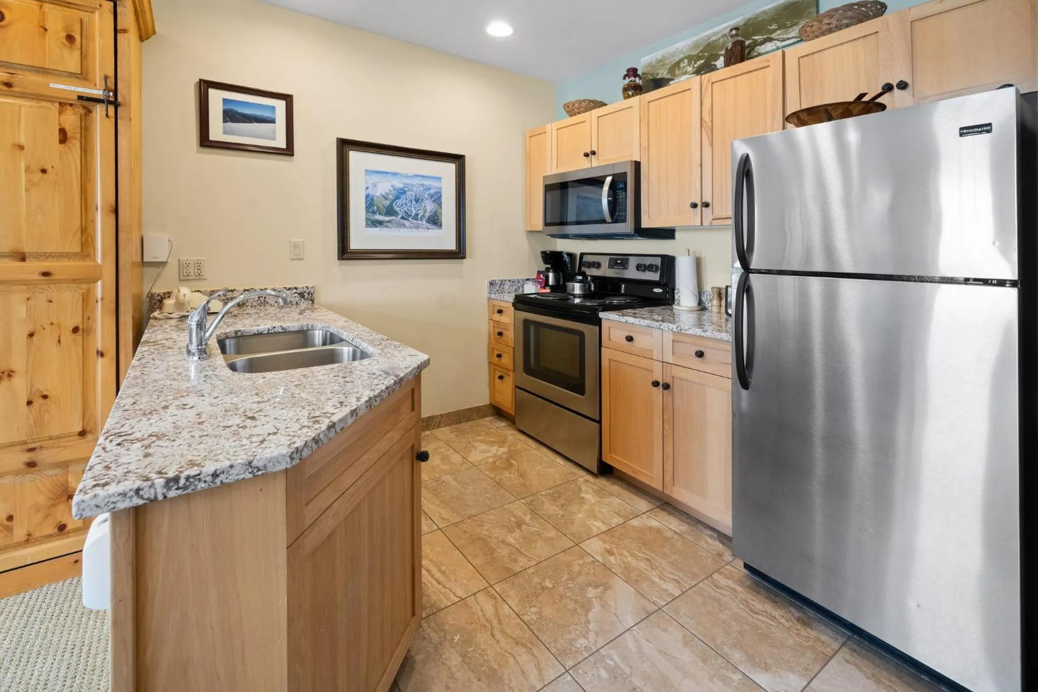 Communal kitchen in River Run Village by Vail Resorts