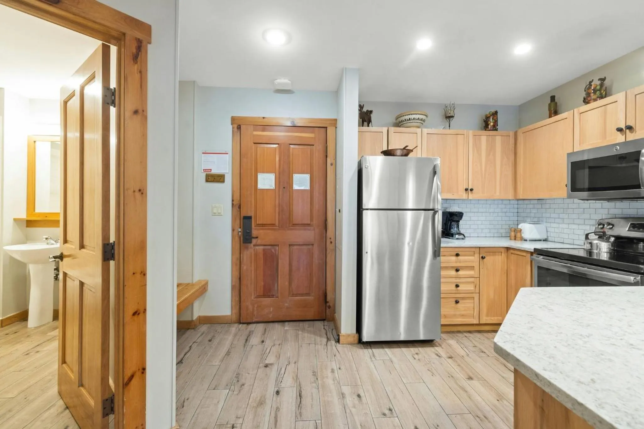 Communal kitchen in River Run Village by Vail Resorts