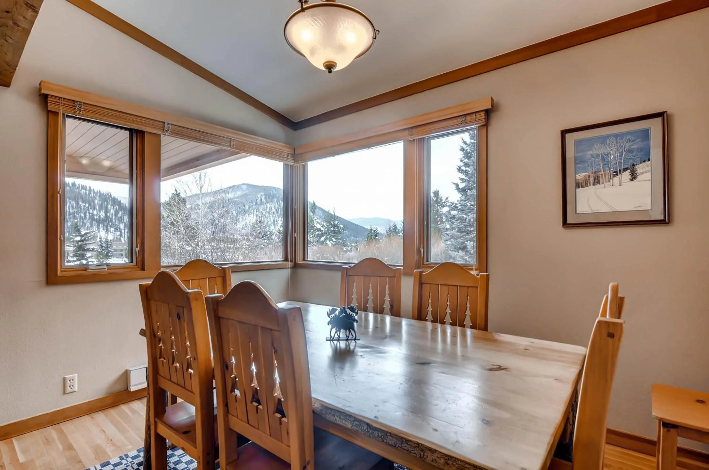 Dining area in Aspen Ridge Condominiums by Vail Resorts
