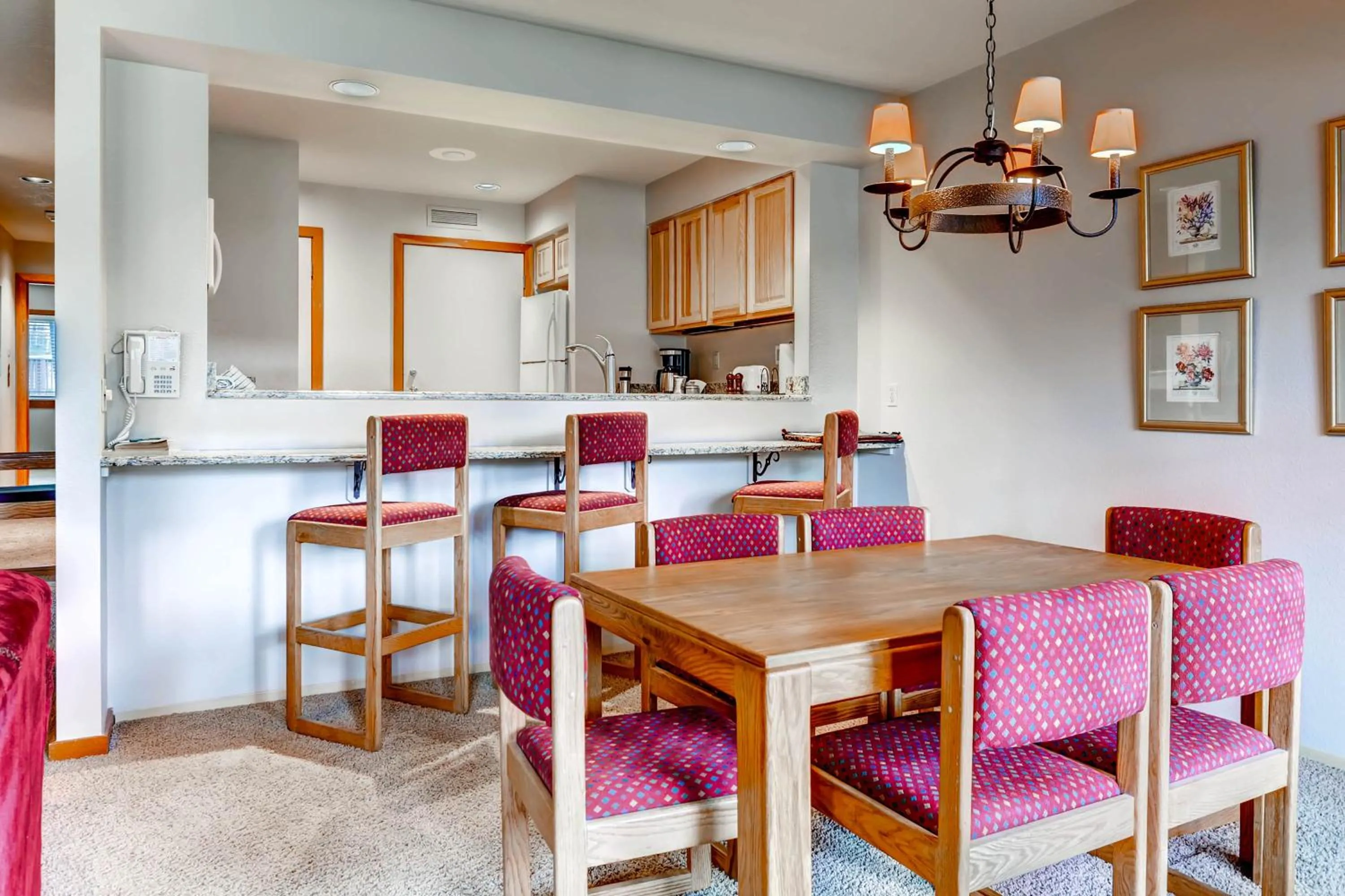 Dining area in Aspen Ridge Condominiums by Vail Resorts