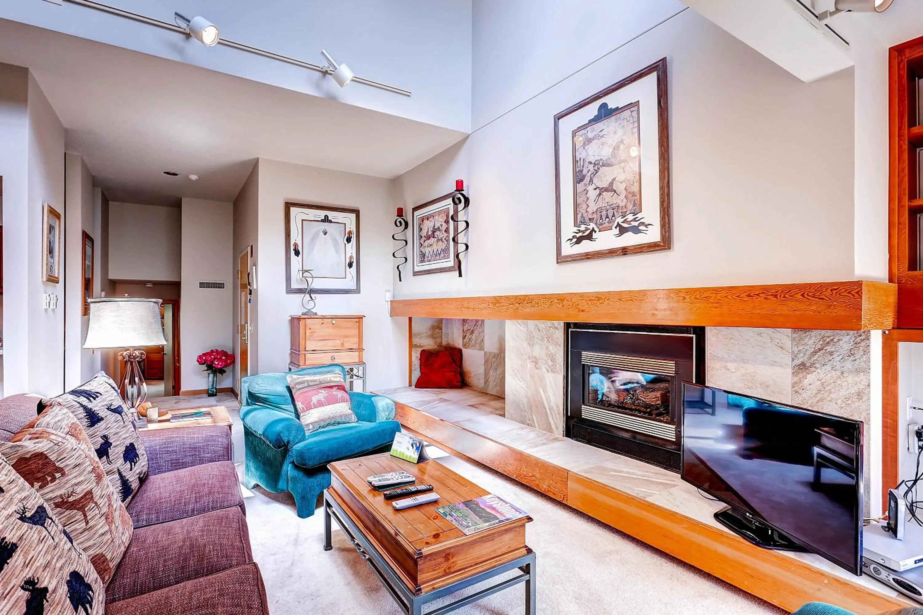 Living room in Aspen Ridge Condominiums by Vail Resorts
