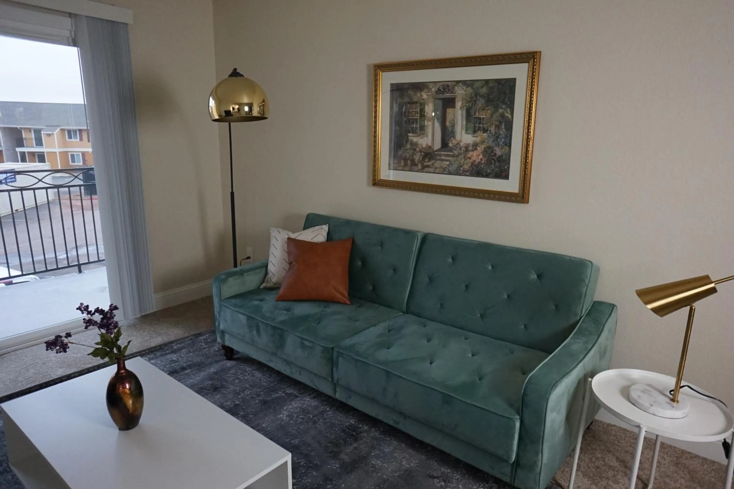 Living room in Sleepover 1BD 1BA Oklahoma City Apartments