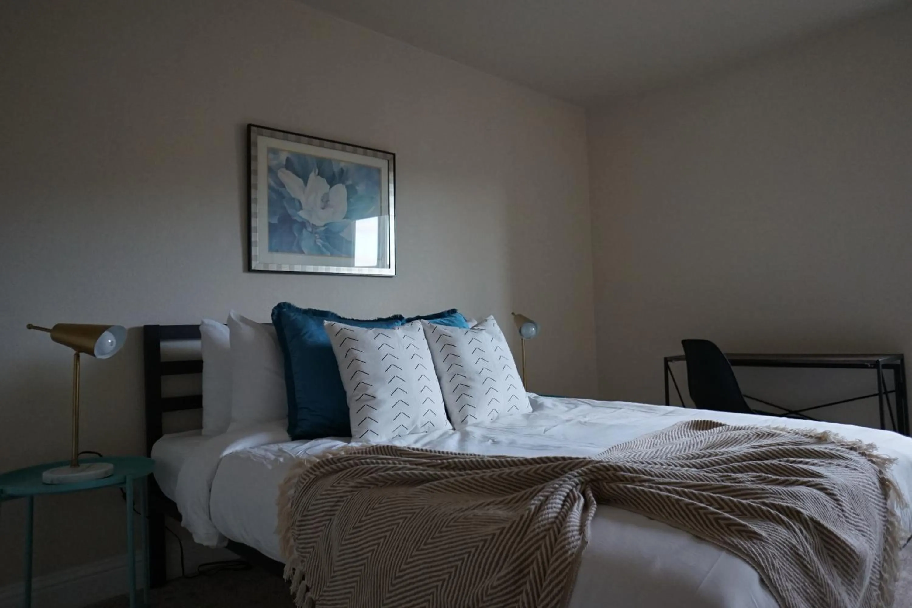 Bedroom, Bed in Sleepover 1BD 1BA Oklahoma City Apartments