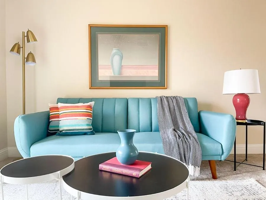 Living room in Sleepover 1BD 1BA Oklahoma City Apartments