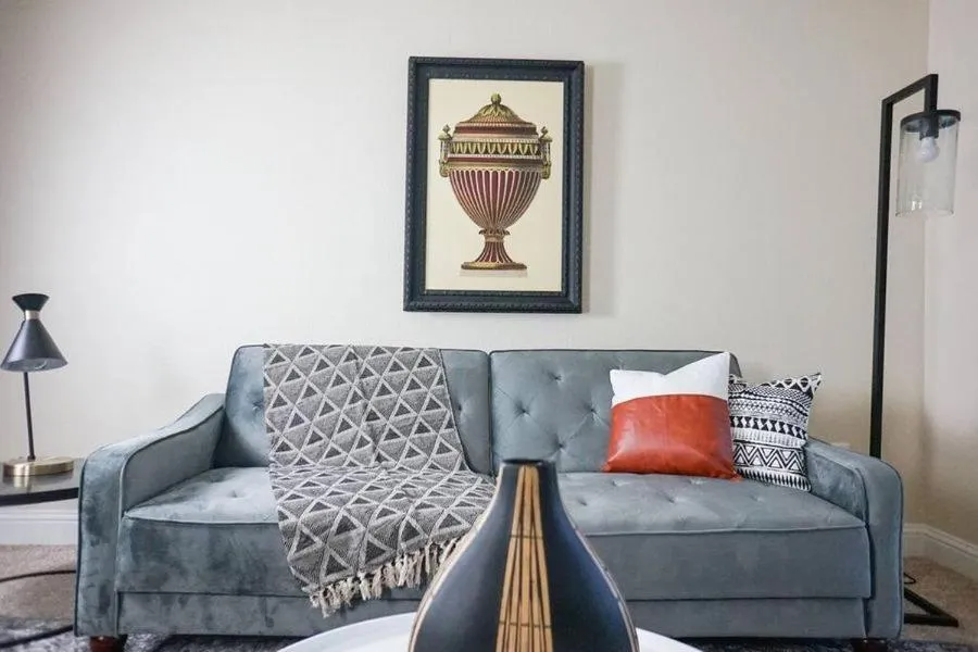 Living room in Sleepover 1BD 1BA Oklahoma City Apartments