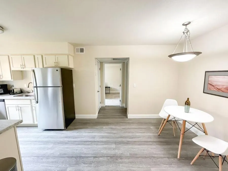 Kitchen or kitchenette in Sleepover 1BD 1BA Oklahoma City Apartments