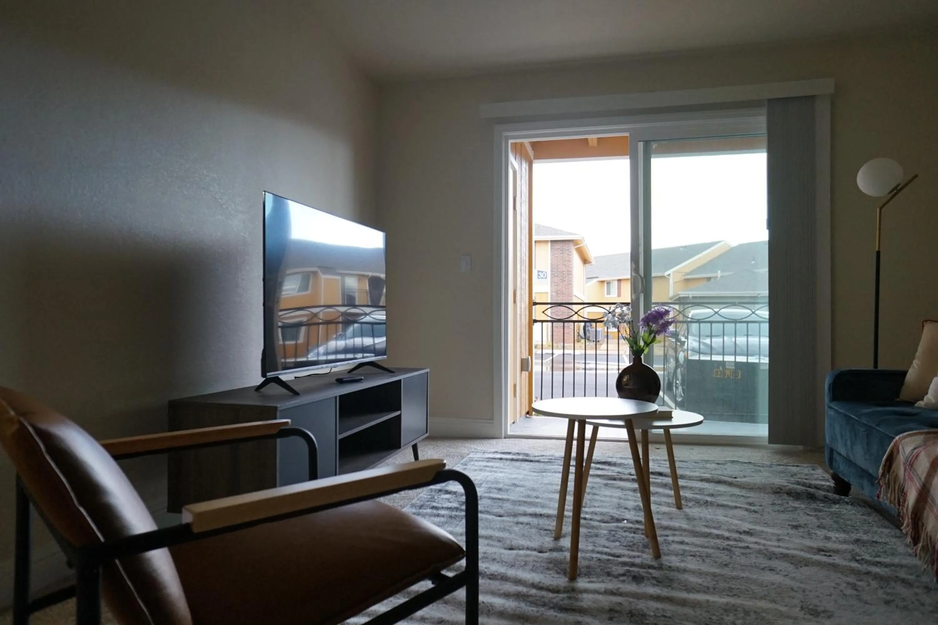 Living room in Sleepover 1BD 1BA Oklahoma City Apartments