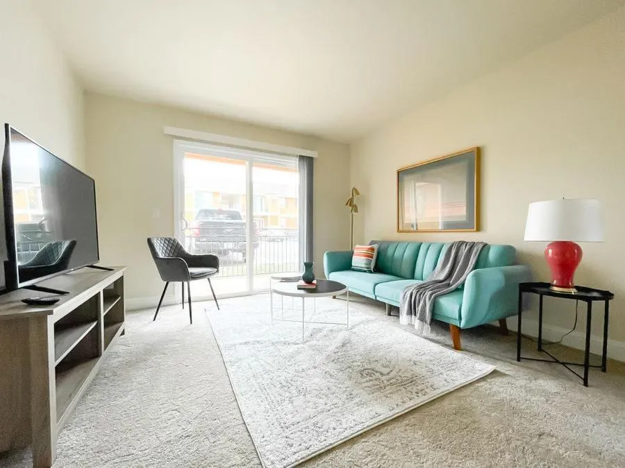 Living room in Sleepover 1BD 1BA Oklahoma City Apartments