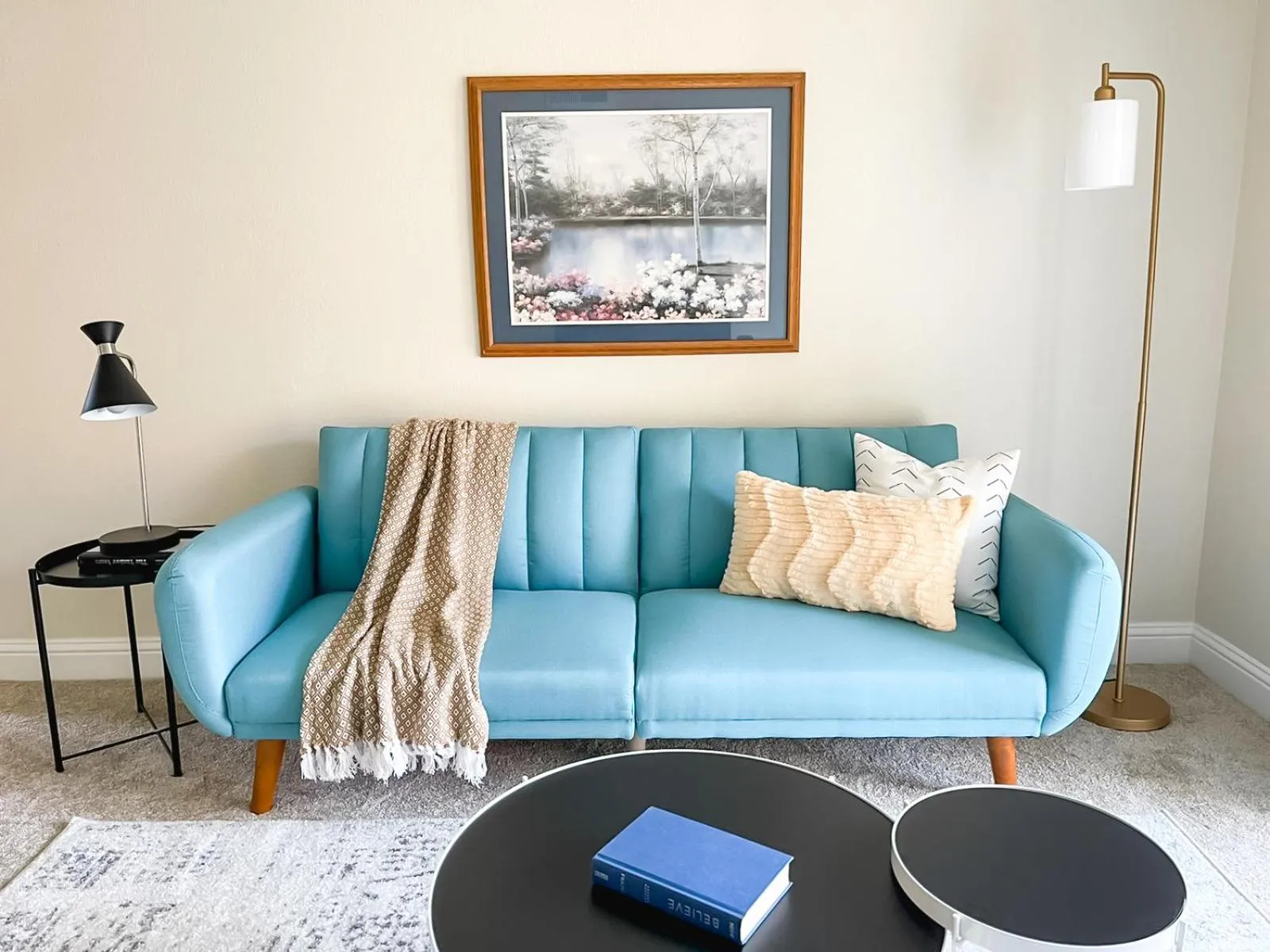 Living room in Sleepover 1BD 1BA Oklahoma City Apartments