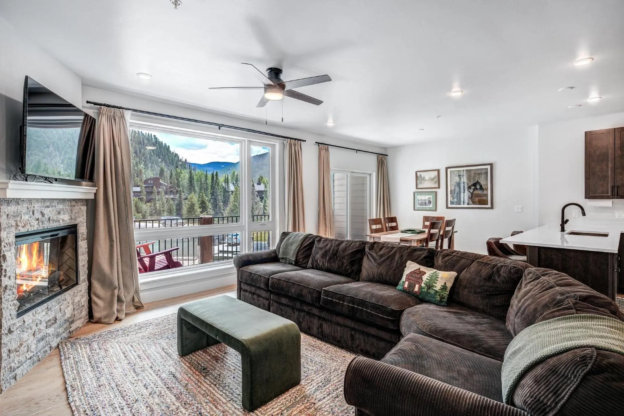 Living room in Lakeside Village by Vail Resorts