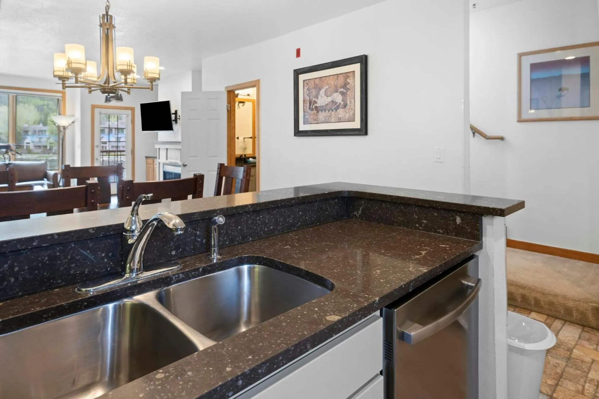 Communal kitchen in Lakeside Village by Vail Resorts