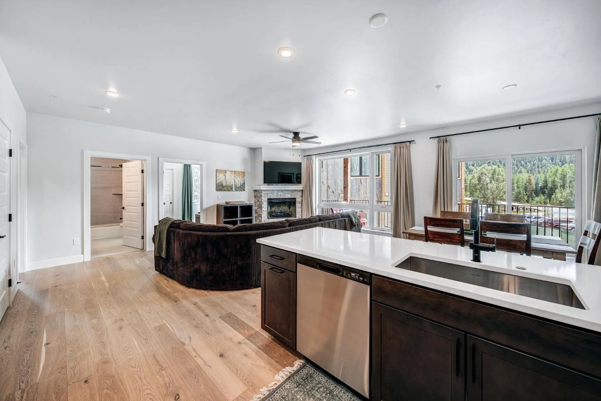 Communal kitchen in Lakeside Village by Vail Resorts