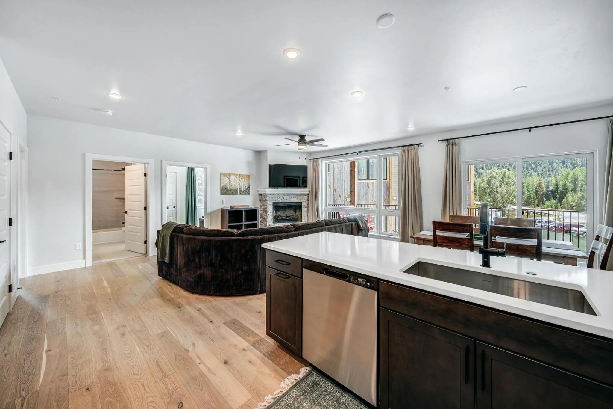 Communal kitchen in Lakeside Village by Vail Resorts