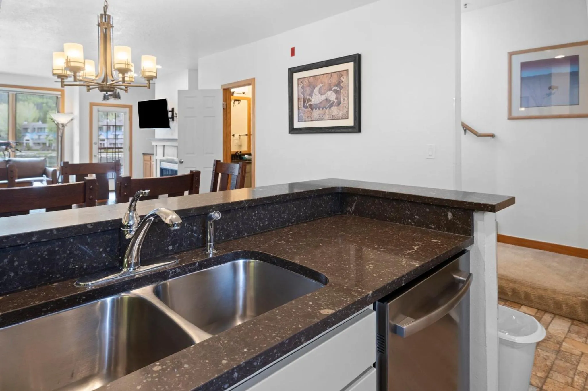 Communal kitchen in Lakeside Village by Vail Resorts