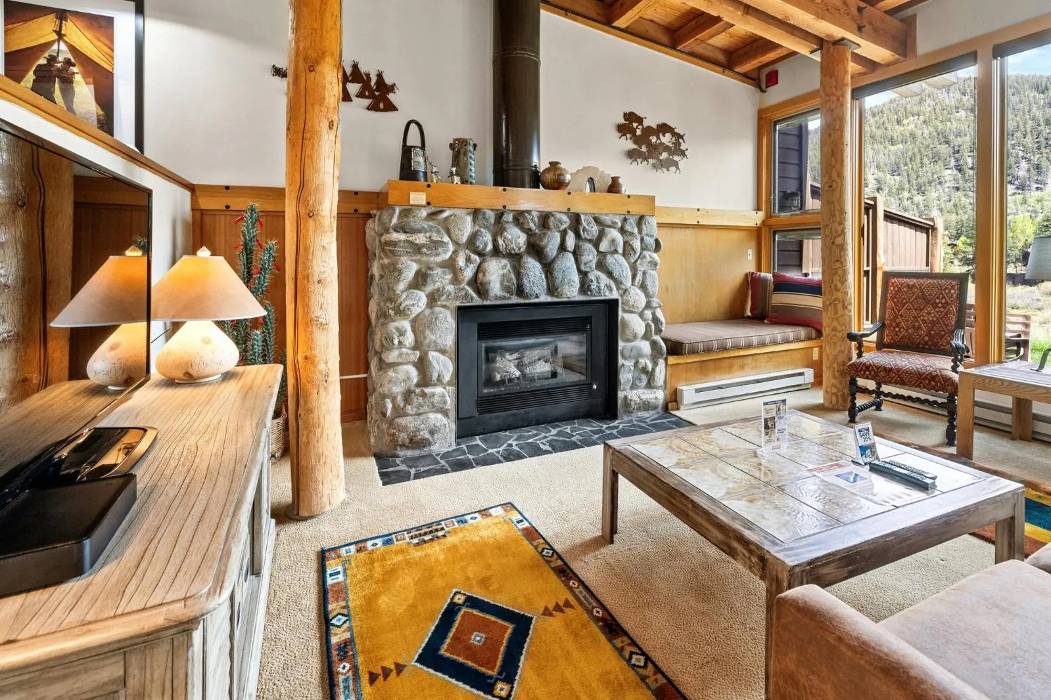 Living room in Evergreen Condominiums by Vail Resorts